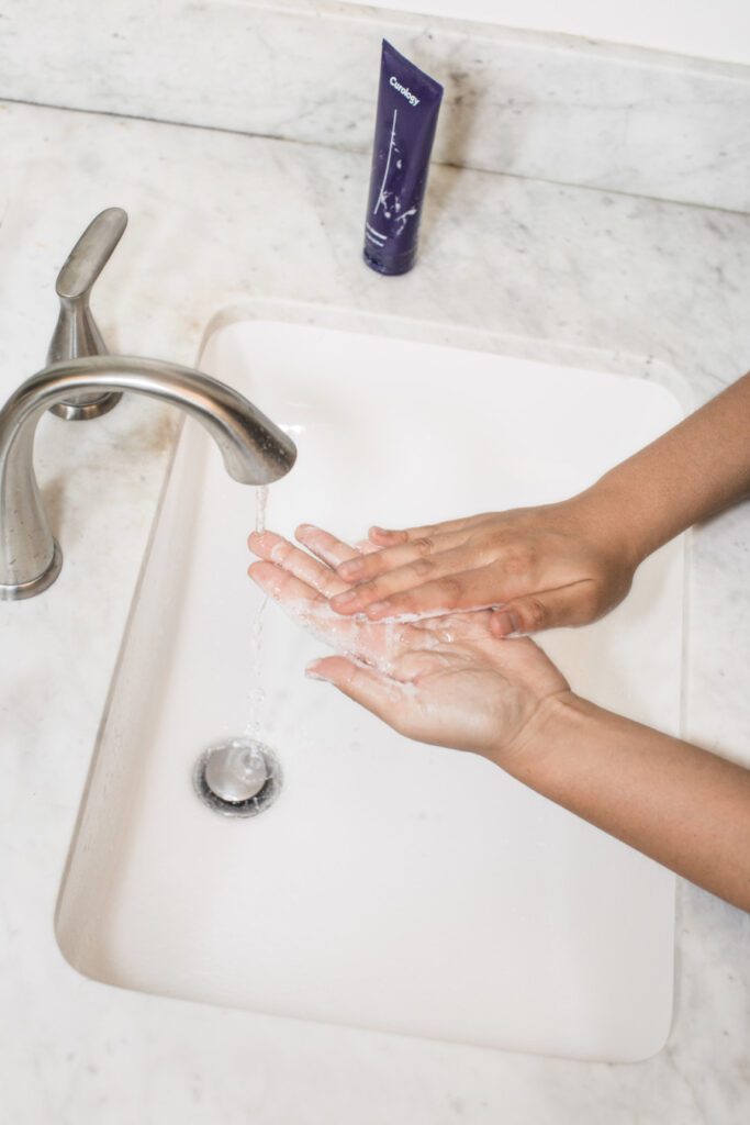 Washing hands